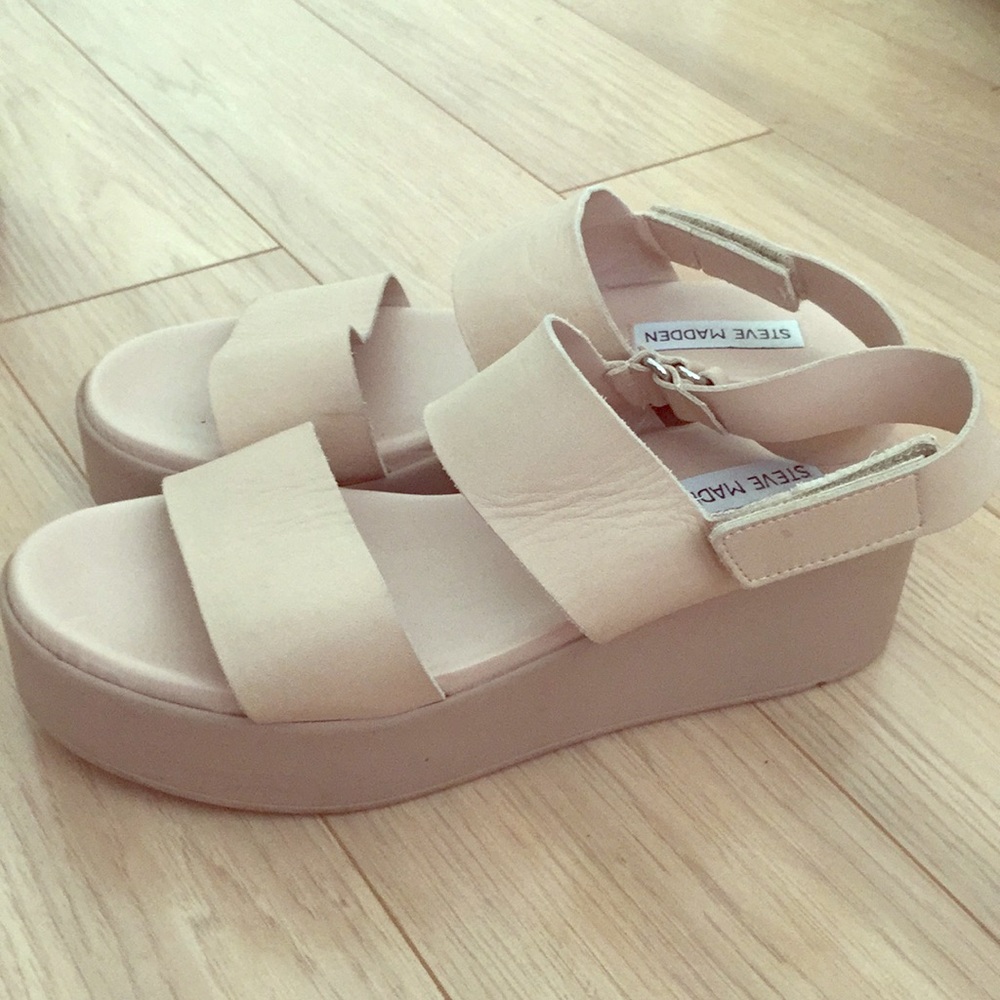Steve Madden Nude Platform Shoes